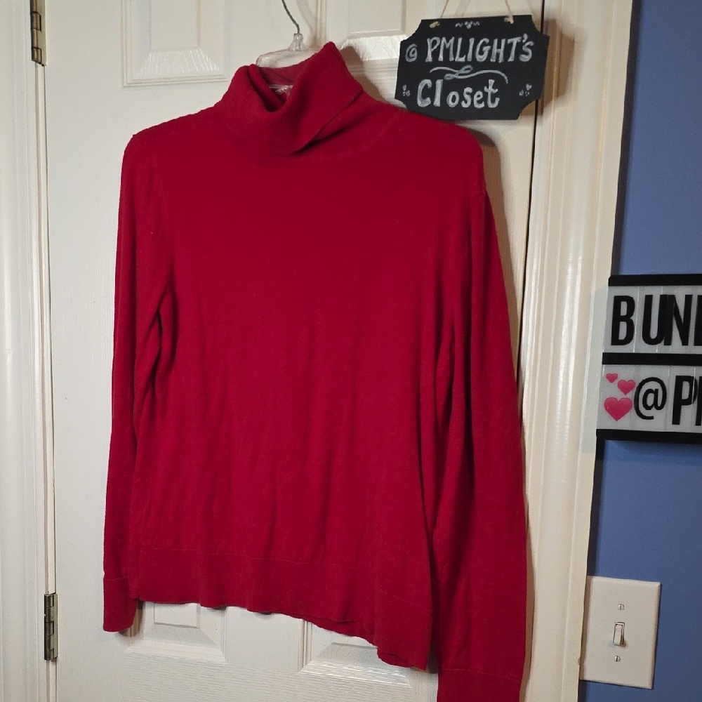 Chaps Red Turtleneck Sweater XL